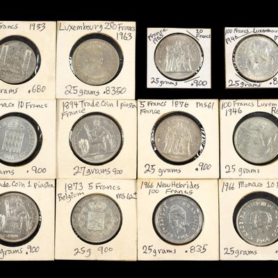 Sale Photo Thumbnail #176: Uncirculated Silver European Coins