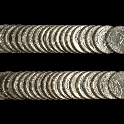 Sale Photo Thumbnail #282: Forty Washington Silver Quarters