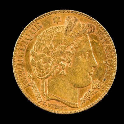 Sale Photo Thumbnail #355: Ten Francs Gold Coin 1895