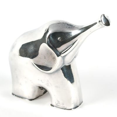 Sale Photo Thumbnail #431: Mid Century Danish Silverplate Elephant Coin Bank