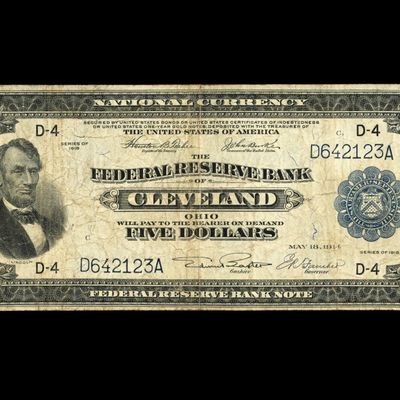 Sale Photo Thumbnail #265: Five Dollar National Currency Federal Reserve