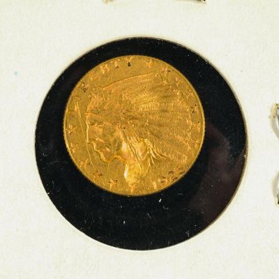 Sale Photo Thumbnail #367: 1926 Indian Gold $2 1/2 Coin