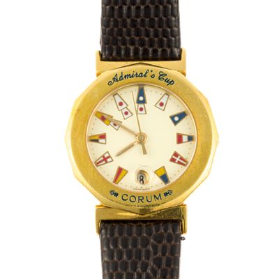 18K Gold Corum Admirals Cup Woman's Wrist Watch