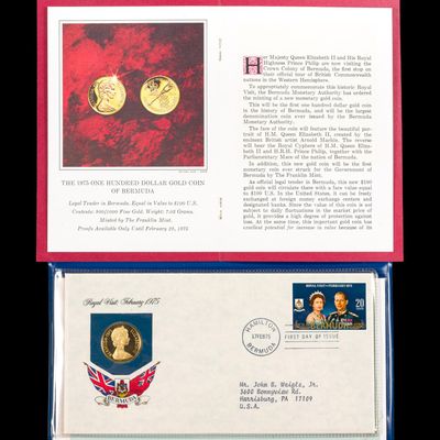 Sale Photo Thumbnail #360: Bermuda $100 Gold 1975