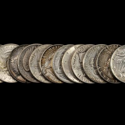Sale Photo Thumbnail #335: Twelve Silver Half Dollars