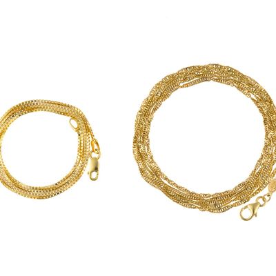Two 14K Gold Chain Necklaces