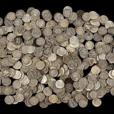 Sale Photo Thumbnail #296: Three Hundred Fifty Silver Roosevelt And Mercury Dimes