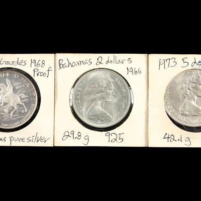 Sale Photo Thumbnail #156: Silver Coins Bahamas Haiti