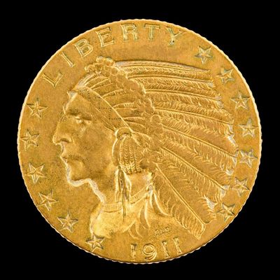 Sale Photo Thumbnail #353: 1911 Gold Indian Five Dollar Coin
