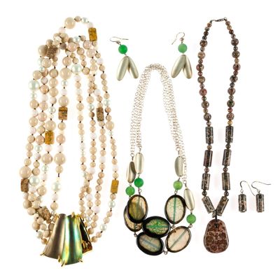 3 Gemstone Necklaces Incl. Alexis Bittar