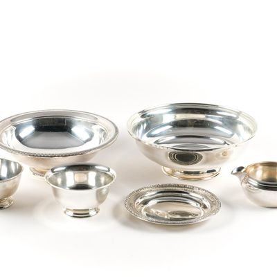 Sale Photo Thumbnail #424: 6 Pieces Sterling Silver Hollowware