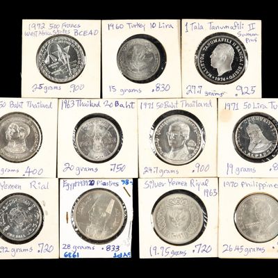 Sale Photo Thumbnail #257: Eleven World Silver Coins