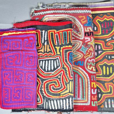 Sale Photo Thumbnail #249: Group of 4 Guna Mola Panels Abstract and Geometric