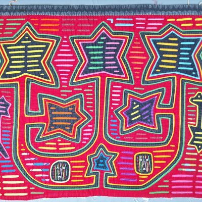 Sale Photo Thumbnail #68: Guna Mola Panel Interlocking Stars