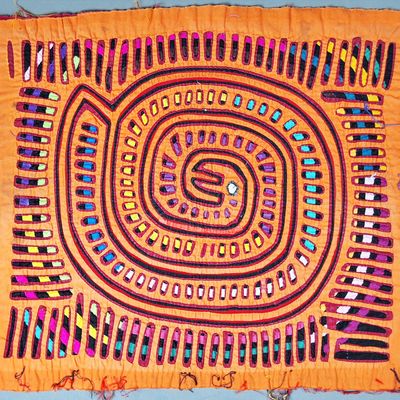 Sale Photo Thumbnail #177: Guna Mola Panel Coiled Serpent