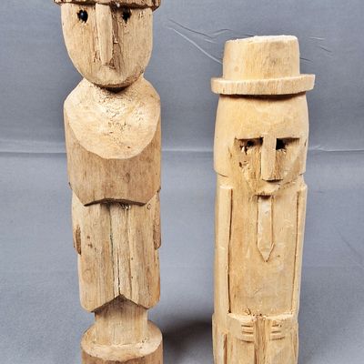 Sale Photo Thumbnail #111: Pair of Guna Nuchu Carved Wood Medicine Figures