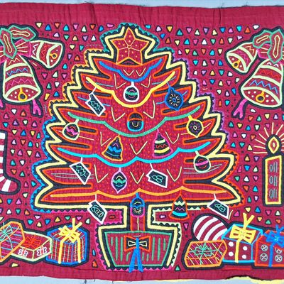 Sale Photo Thumbnail #14: Guna Mola Panel Decorated Christmas Tree