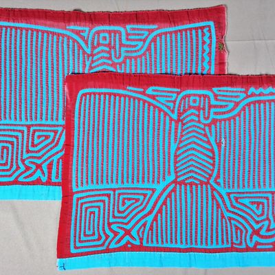 Sale Photo Thumbnail #55: Guna Mola Panel Matched Pair Thunderbird