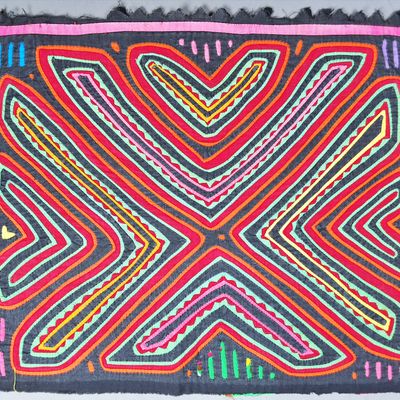 Sale Photo Thumbnail #98: Guna Mola Panel Concentric Chevron Design