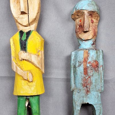 Sale Photo Thumbnail #113: Pair of Painted Guna Nuchu Carved Wood Medicine Figure