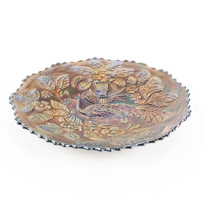 Sale Photo Thumbnail #45: Carnival Glass: Fenton Peacock and Urn Plate