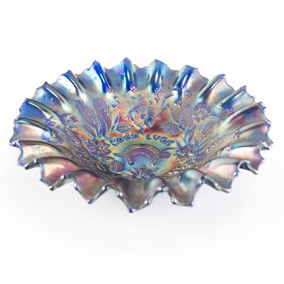 Sale Photo Thumbnail #3: Carnival Glass: Northwood Good Luck Bowl