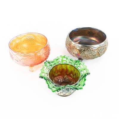 Sale Photo Thumbnail #102: Carnival Glass: Fenton 3-Pc Lot