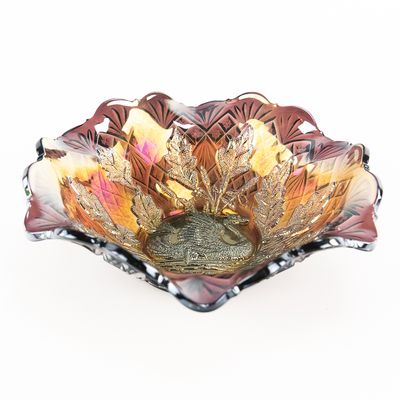Sale Photo Thumbnail #51: Carnival Millersburg Nesting Swan Ruffled Bowl