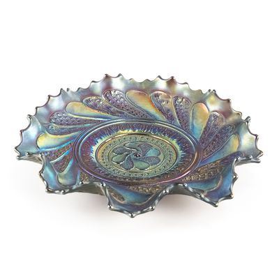Sale Photo Thumbnail #20: Carnival Glass: Dugan Roundup Low Ruffled Bowl