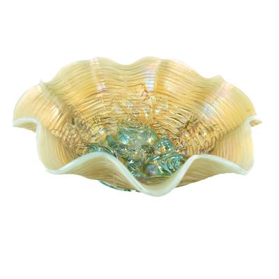 Sale Photo Thumbnail #38: Carnival Glass: Northwood Rose Show Ruffled Bowl