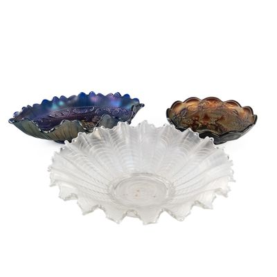 Sale Photo Thumbnail #171: Carnival Glass: Northwood 3pc Lot
