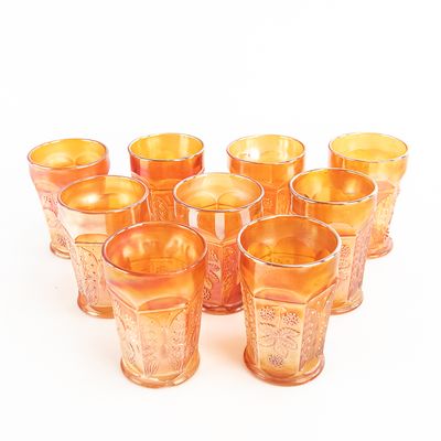Sale Photo Thumbnail #167: Carnival Glass: Fenton Tumblers 9-Pc