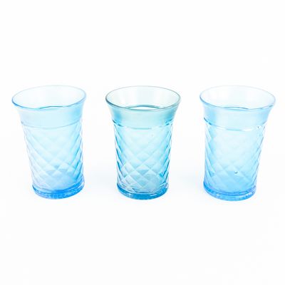 Sale Photo Thumbnail #79: Carnival Glass: N'wood Tumblers 3-Pc