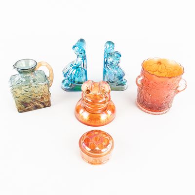 Sale Photo Thumbnail #103: Carnival Glass: Assortment 6-Pc Lot
