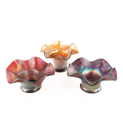 Sale Photo Thumbnail #154: Carnival Glass: Fenton Hats 3-Pc Lot
