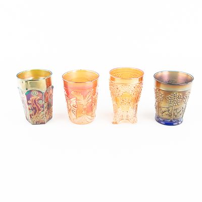 Sale Photo Thumbnail #97: Carnival Glass: Fenton Tumblers 4-Pc