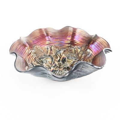 Sale Photo Thumbnail #109: Carnival Glass Northwood Rose Show Bowl