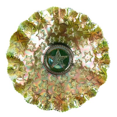 Sale Photo Thumbnail #36: Carnival Glass: Millersburg Many Stars Bowl