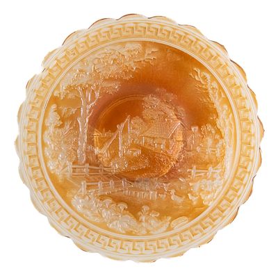 Sale Photo Thumbnail #39: Carnival Glass: Imperial Homestead Chop Plate