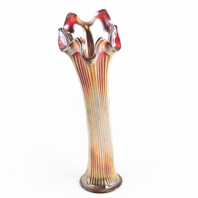 Sale Photo Thumbnail #196: Carnival Glass Fenton Fine Rib Vase