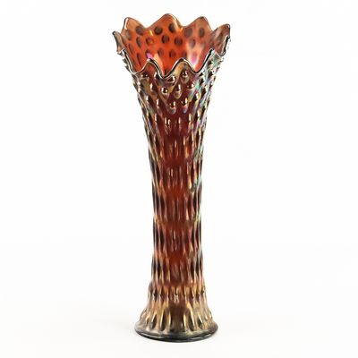 Sale Photo Thumbnail #32: Carnival Glass: Fenton Rustic Funeral Vase