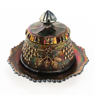 Sale Photo Thumbnail #49: Carnival Glass: N'wood Butter Dish