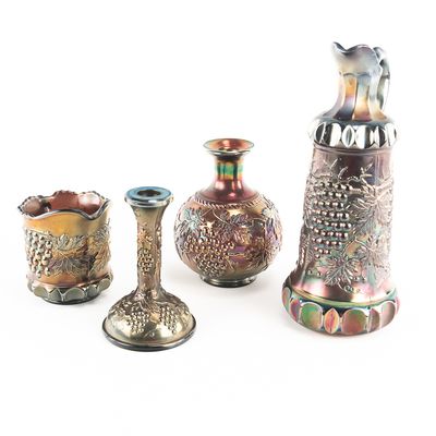 Sale Photo Thumbnail #208: Carnival N'wood Glass Grape & Cable: 4-Pc Lot
