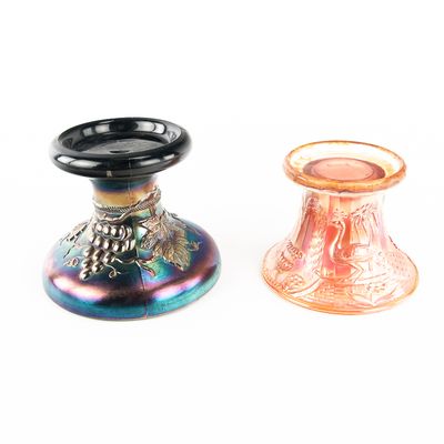 Sale Photo Thumbnail #17: Carnival Glass: N'wood Punch Bowls 2-Pc