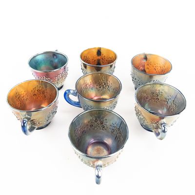 Sale Photo Thumbnail #92: Carnival Glass: Fenton Punch Cups 7-Pc