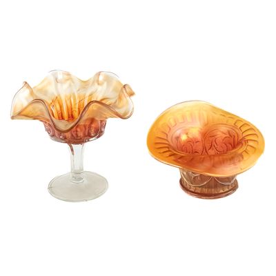 Sale Photo Thumbnail #147: Carnival Glass Dugan/Diamon 2-Pc Lot