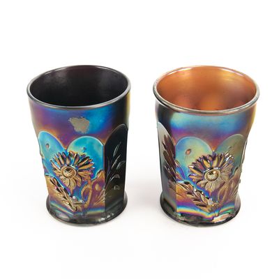 Sale Photo Thumbnail #185: Carnival Glass: N'wood Tumblers 2-Pc