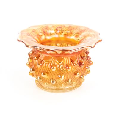 Sale Photo Thumbnail #35: Carnival GlassMillersburg Swirled Hobnail Spittoon