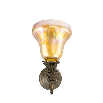 Sale Photo Thumbnail #188: Antique Art Nouveau Glass Wall Sconce