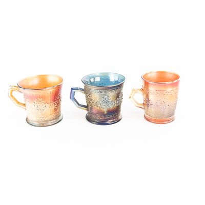 Sale Photo Thumbnail #84: Carnival Glass: Fenton Mugs 3-Pc Lot